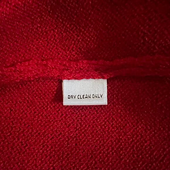 St. John Collection Red Wool Santana Knit Pencil Skirt 10 Vintage Luxury Classic - Picture 6 of 7